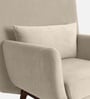 Majismo Sheesham Wood Arm Chair In Beige Color