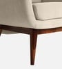 Majismo Sheesham Wood Arm Chair In Beige Color