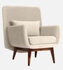 Majismo Sheesham Wood Arm Chair In Beige Color