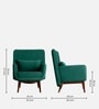 Majismo Sheesham Wood Arm Chair In Green Color