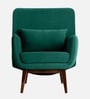 Majismo Sheesham Wood Arm Chair In Green Color