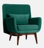Majismo Sheesham Wood Arm Chair In Green Color
