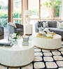 Makayla Bone Inlay Coffee Table In White Colour