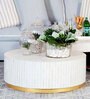 Makayla Bone Inlay Coffee Table In White Colour