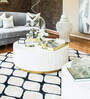 Makayla Bone Inlay Coffee Table In White Colour