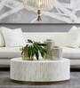 Makayla Bone Inlay Coffee Table In White Colour