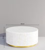Makayla Mother of Pearl Coffee Table In White Colour