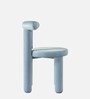 Makker Velvet Dining Chair In Blue Colour