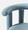 Makker Velvet Dining Chair In Blue Colour