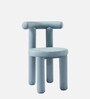Makker Velvet Dining Chair In Blue Colour