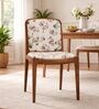 Malabar Dining Chair In Printed Beige Colour