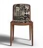 Malabar Dining Chair In Printed Black Colour