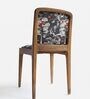 Malabar Dining Chair In Printed Black Colour