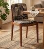 Malabar Dining Chair In Printed Black Colour