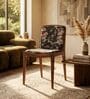 Malabar Dining Chair In Printed Black Colour