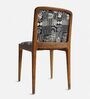 Malabar Dining Chair In Printed Black Colour