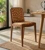 Malabar Dining Chair In Printed Borwn Colour