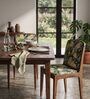 Malabar Dining Chair In Printed Green Colour