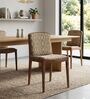 Malabar Dining Chair In Printed Nuetral Colour