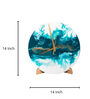 Blue Resin Malachite Aesthetic Modern Wall Clock