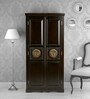 Malava Solid Wood 2 Door Wardrobe In Warm Chestnut Finish
