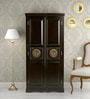Malava Solid Wood 2 Door Wardrobe In Warm Chestnut Finish