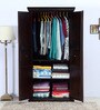 Malava Solid Wood 2 Door Wardrobe In Warm Chestnut Finish