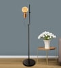 Malcolm Adjustable Matte Shade Floor Lamp With Black & Matt Gold / Brass Base