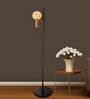 Malcolm Adjustable Matte Shade Floor Lamp With Black & Matt Gold / Brass Base
