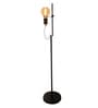 Malcolm Adjustable Matte Shade Floor Lamp With Black & Matt Gold / Brass Base