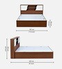 Malcom Max King Size Bed in Walnut Finish with Box Storage Malcom Max King Size Bed in Walnut Finish with Box Storage