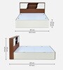 Malcom Max Queen Size Bed in White Finish with Box Storage
