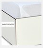 Malcom Max Queen Size Bed in White Finish with Box Storage