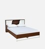 Malcom Meta Queen Size Bed in Walnut Finish
