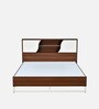 Malcom Meta Queen Size Bed in Walnut Finish