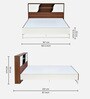 Malcom Meta Queen Size Bed in White Finish Malcom Meta Queen Size Bed in White Finish