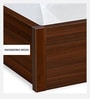 Malcom Premier Queen Size Bed in Walnut Finish with Hydraulic Storage