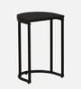 Malek Solid Wood Nest Of Tables In Sandblasted Black Finish (Set Of 2)