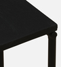 Malek Solid Wood Nest Of Tables In Sandblasted Black Finish (Set Of 2)