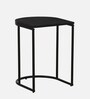 Malek Solid Wood Nest Of Tables In Sandblasted Black Finish (Set Of 2)