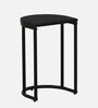 Malek Solid Wood Nest Of Tables In Sandblasted Black Finish (Set Of 2)