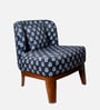 Malena Fabric Slipper Chair in Blue Colour