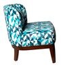 Malena Fabric Slipper Chair in Blue & White Colour