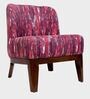 Malena Fabric Slipper Chair in Pink & Multi Colour
