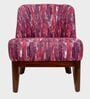 Malena Fabric Slipper Chair in Pink & Multi Colour