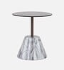 Malibu Black Colour Side Table In Matte Finish With Glass Top Malibu Black Colour Side Table In Matte Finish With Glass Top