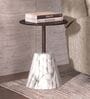 Malibu Black Colour Side Table In Matte Finish With Glass Top Malibu Black Colour Side Table In Matte Finish With Glass Top