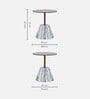 Malibu Black Colour Side Table In Matte Finish With Glass Top Malibu Black Colour Side Table In Matte Finish With Glass Top