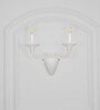 Malibu Double Arm Wall Light With Frosted White Glass Modern Decorative Wall Lamp For Bedroom, Living Room & Hallway (E14 Bulb Compatible)