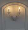 Malibu Double Arm Wall Light With Frosted White Glass Modern Decorative Wall Lamp For Bedroom, Living Room & Hallway (E14 Bulb Compatible)